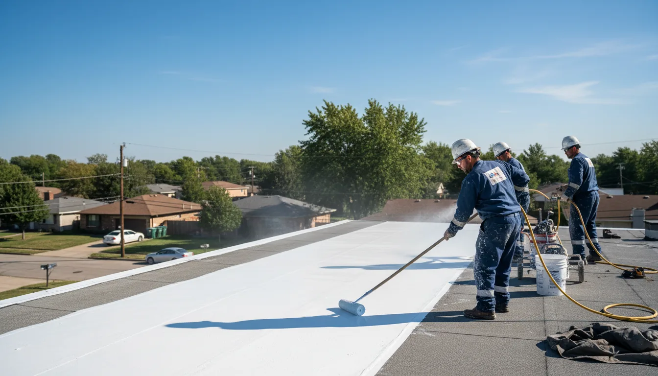 Commercial roof coating in Downing, MO near me